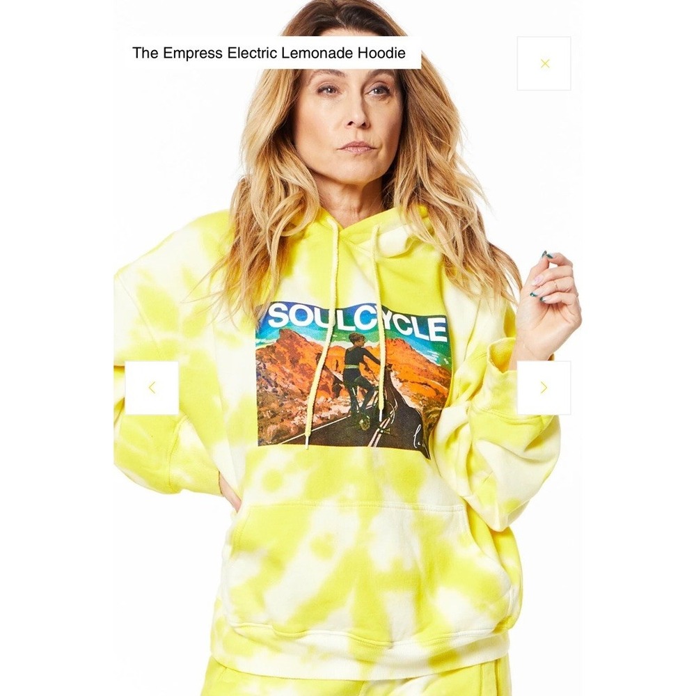 Soul Cycle Hooded Sweatshirt Empress Electric Lemonade Outdoor Surf Size Medium